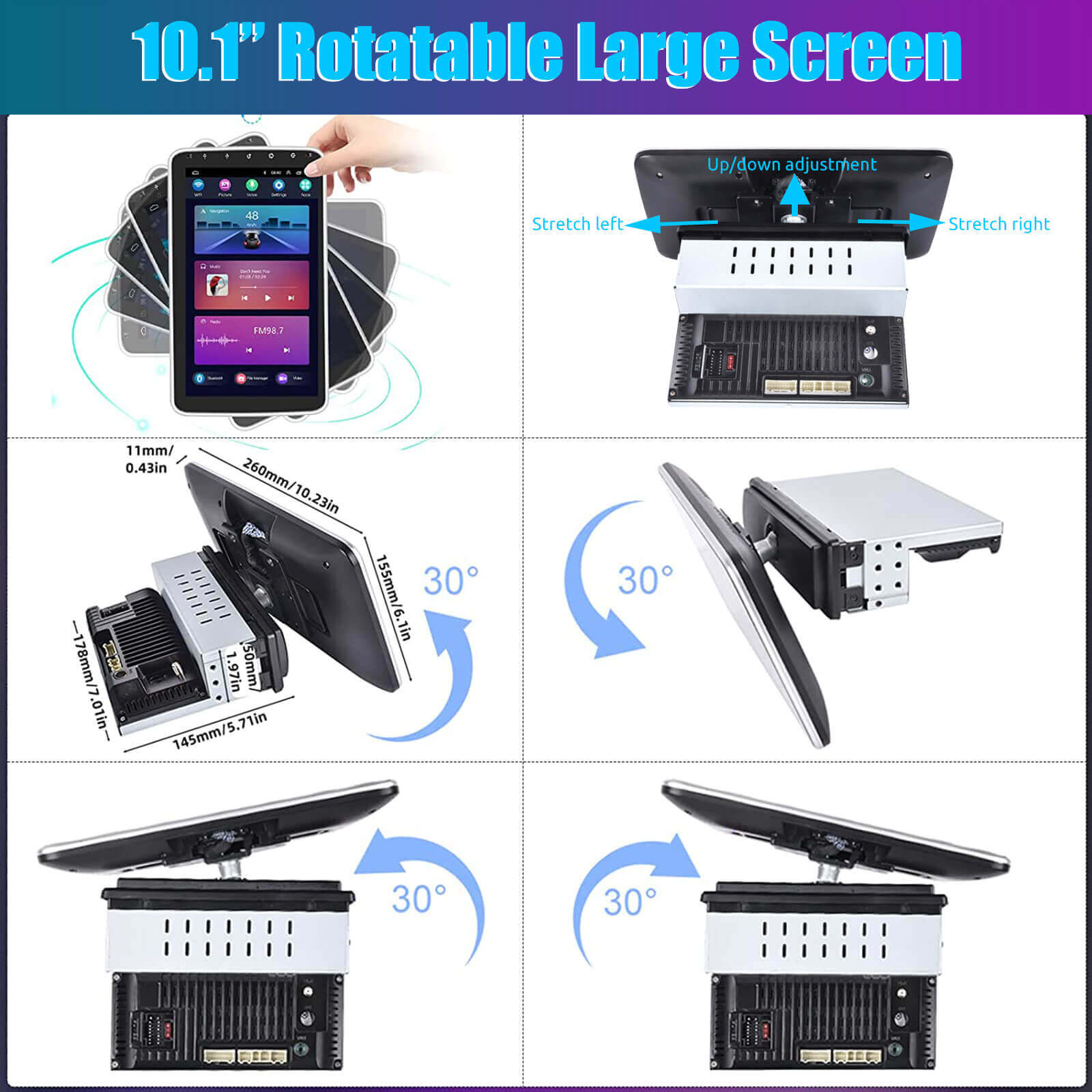ESSGOO Car Stereo AR1001 1-DIN Autoradio MP5 Bluetooth