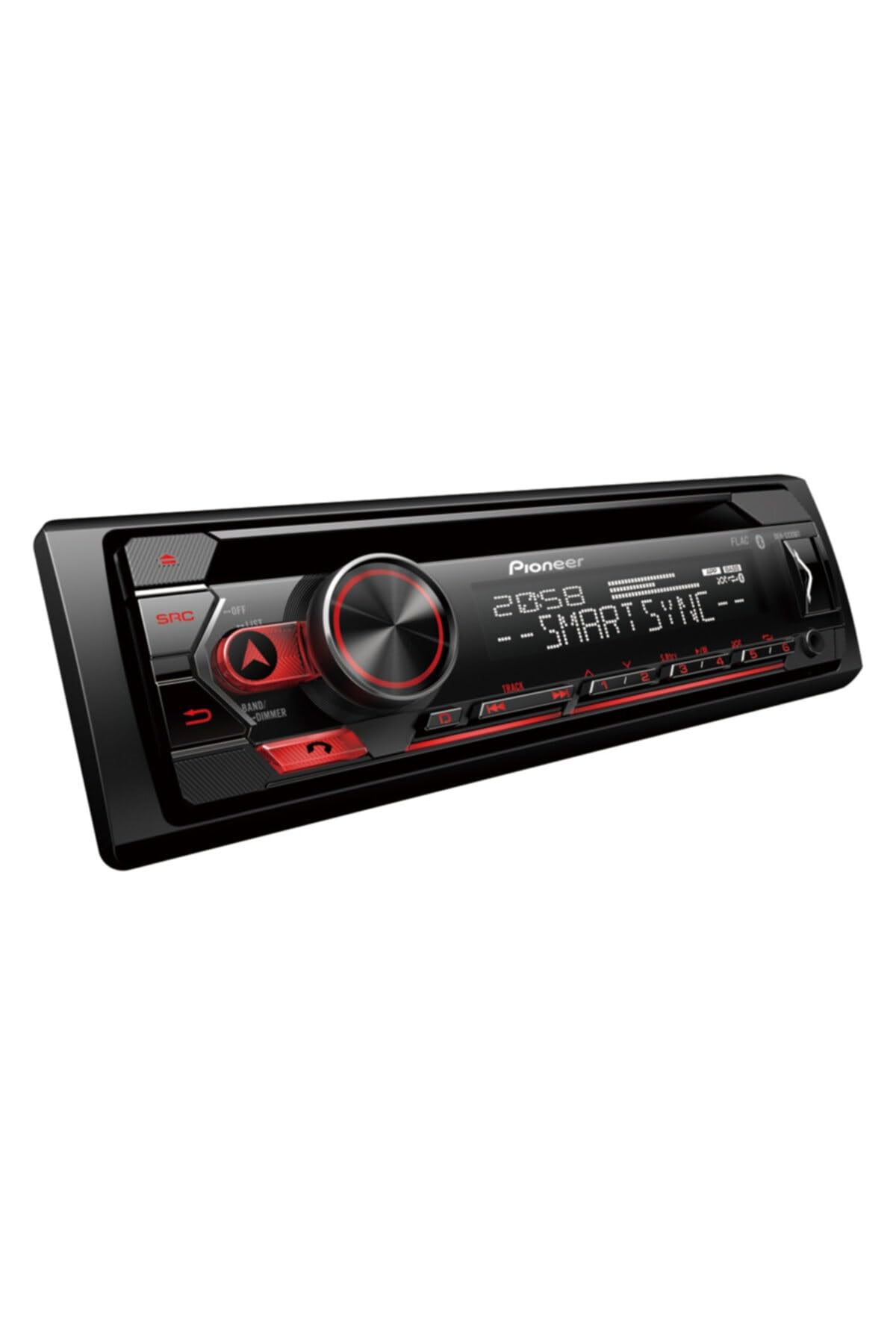 Pioneer DEH-S320BT 1-DIN Autoradio CD Bluetooth rot