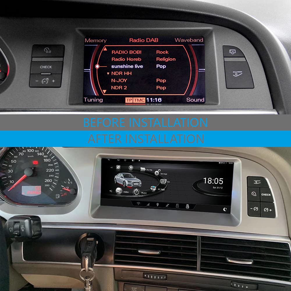 TAFFIO Audi A6 MMI 2G High 8,8 Zoll CarPlay-Display Android