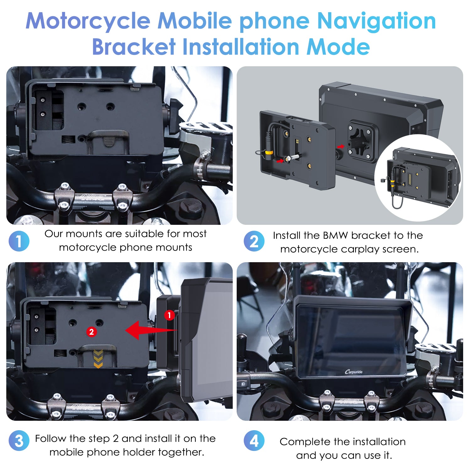 Carpuride Motorrad Navigationshalterung für BMW GS