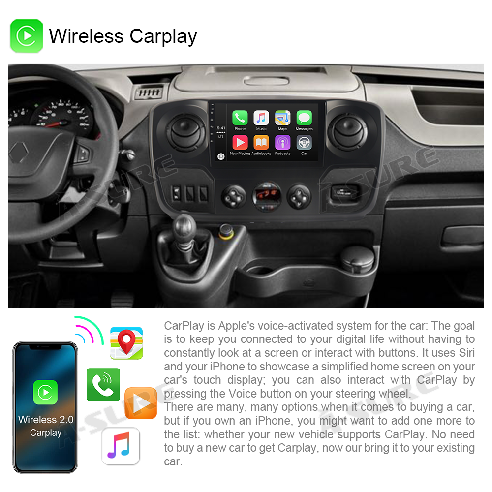A-Sure GPS Movano Master Autoradio 9 Zoll 2+32GB Android 13