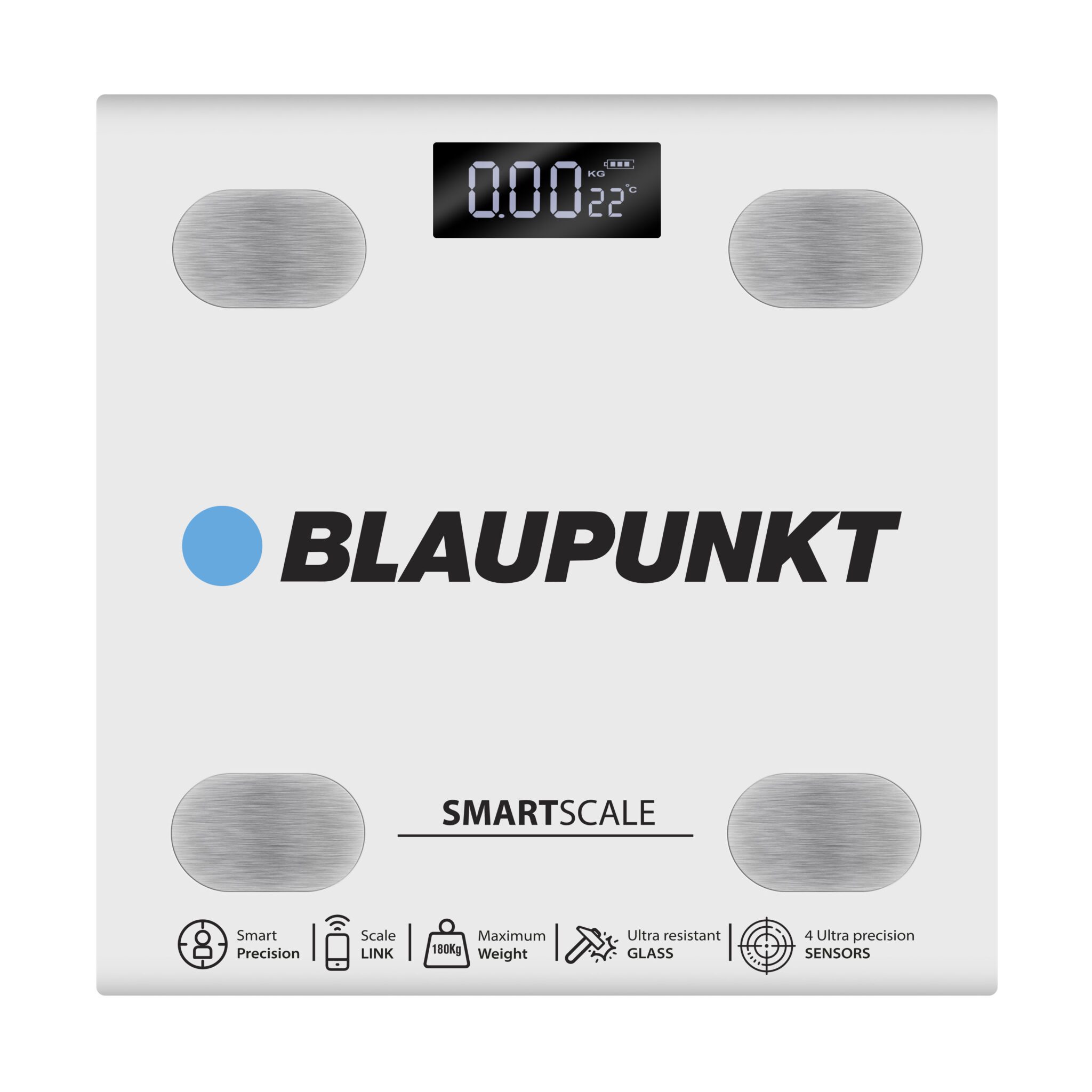Blaupunkt Smart Scale Koerperwaage Glas 180 kg