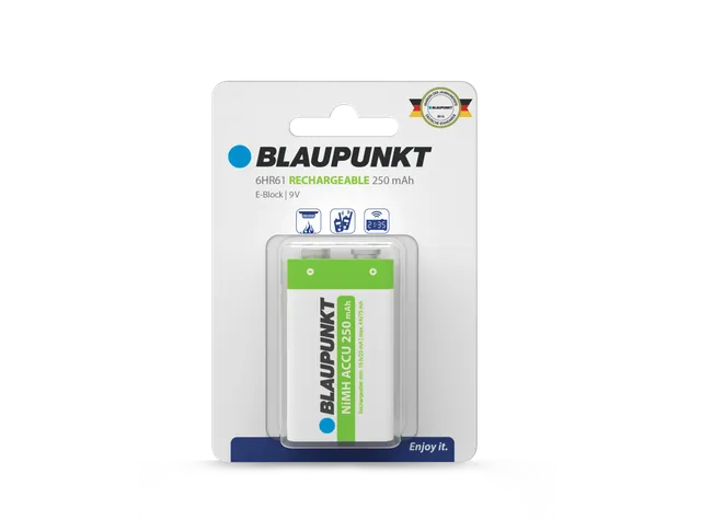 Blaupunkt Batteries 6HR61 Akku 9V Block wiederaufladbar