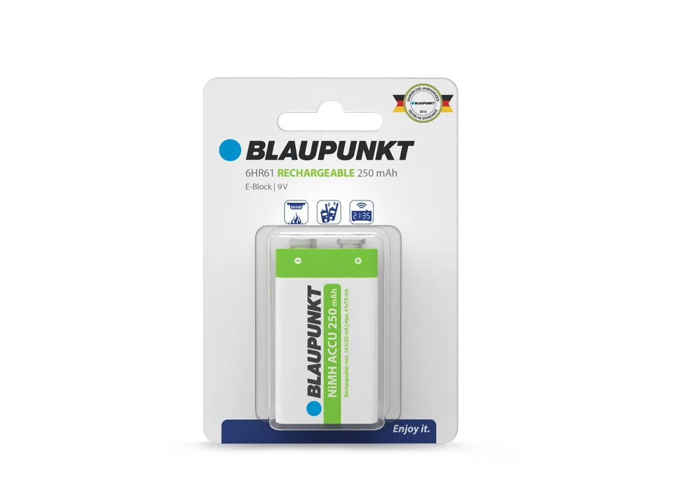 Blaupunkt 6HR61 Akku 9V Block wiederaufladbar