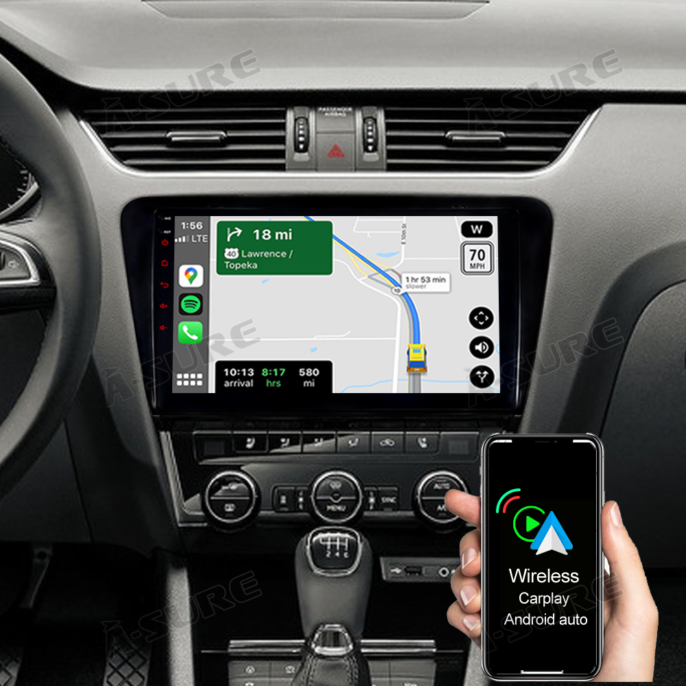 A-Sure Octavia III 10,1 Zoll Autoradio 3GB+32GB 4G LTE CarPlay