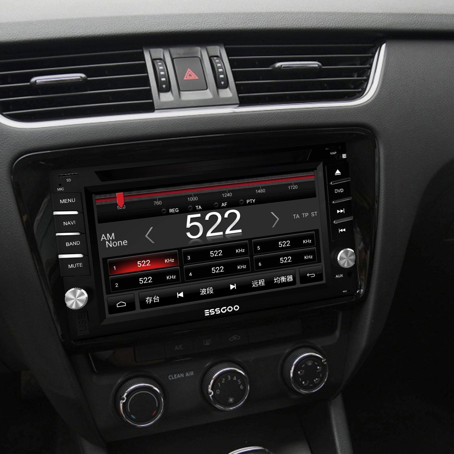 ESSGOO Car Stereo FR6201 Doppel DIN Autoradio DVD mit Kamera