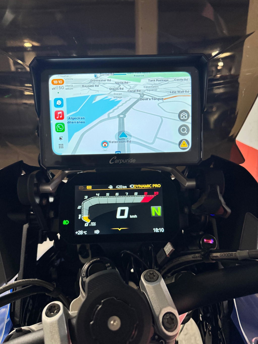 Carpuride W702BS Motorrad CarPlay-Display 7 Zoll BMW Wonder Wheel