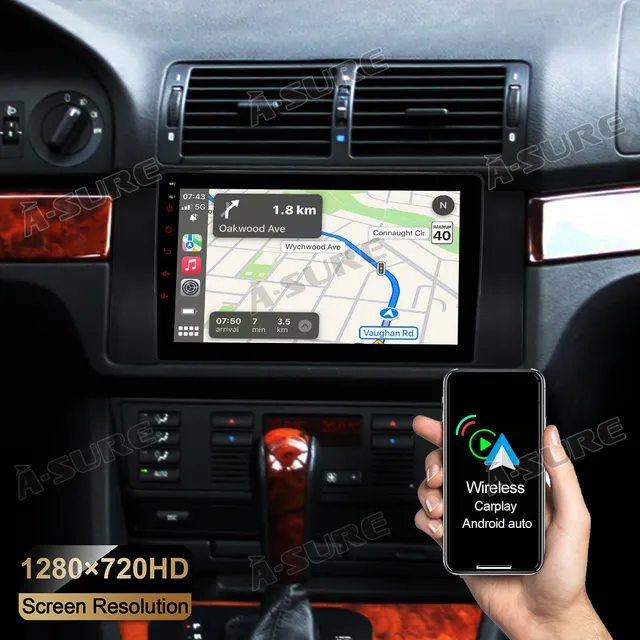 A-Sure GPS BMW E39 X5 E53 Autoradio Android 11 4+64GB