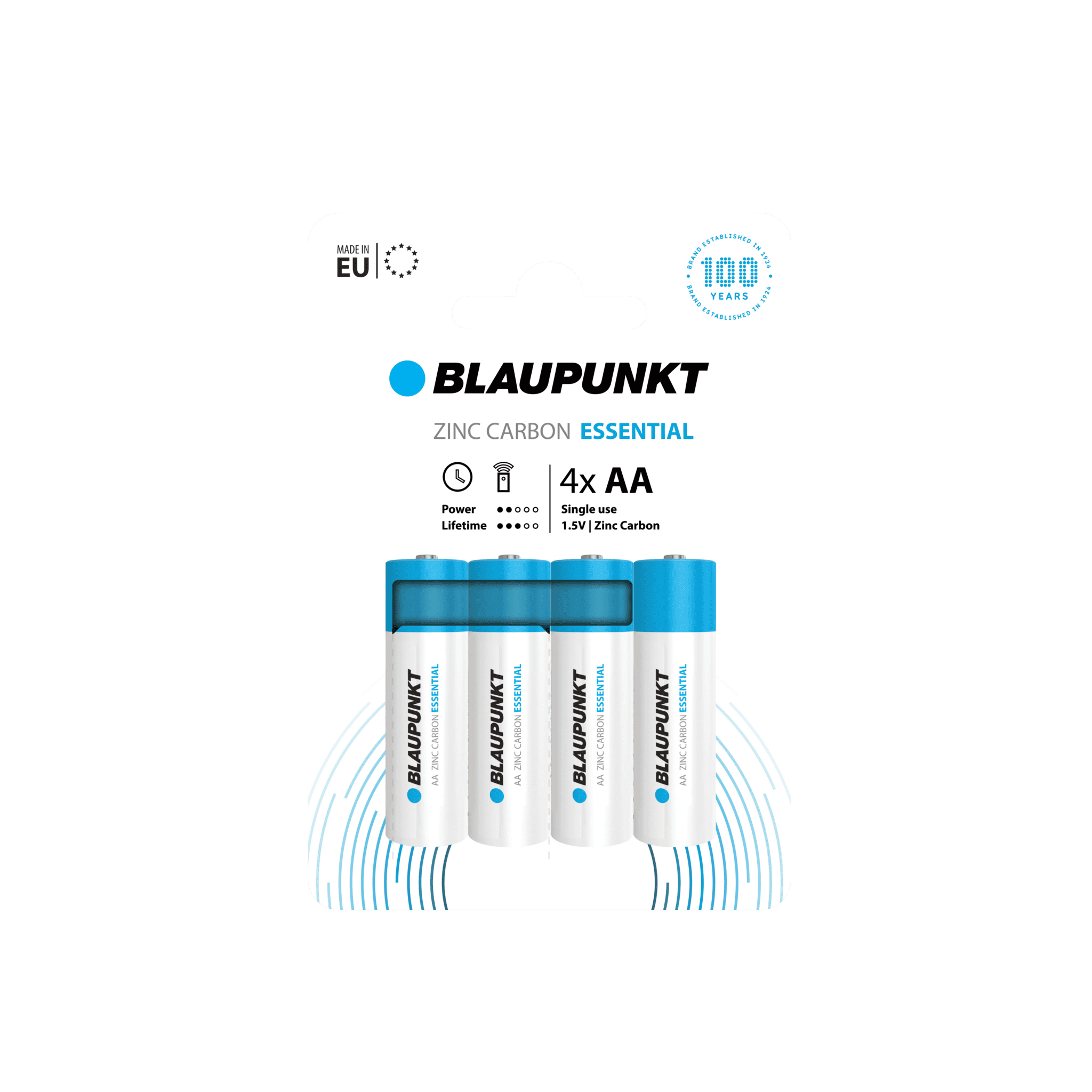 Blaupunkt Zinc Carbon Essential Batterie AA Mignon Zink-Kohle