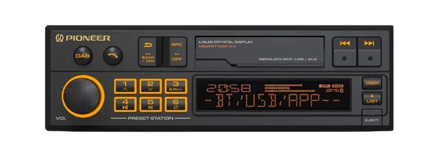 Pioneer SXT-C10PS Autoradio 1-DIN Retro DAB+ Bluetooth