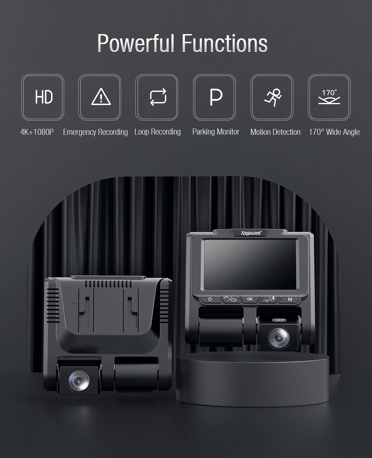 LAMTTO CE45 Dual 1080P Dashcam vorne und innen für Taxi