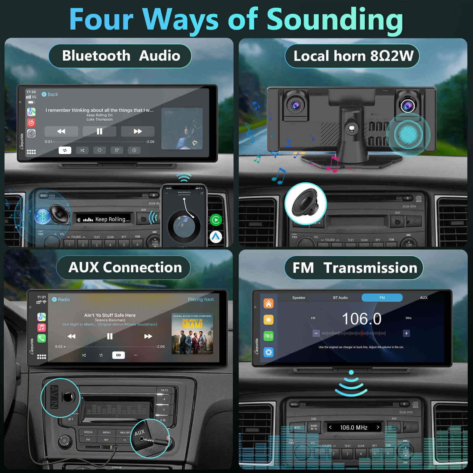 Carpuride Car Smart Stereo W903S Dashcam 9,3-Zoll 4K