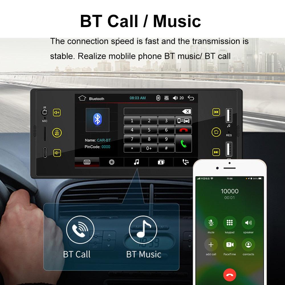 ESSGOO Smart Autoradio 1 DIN 5 Zoll MirrorLink BT