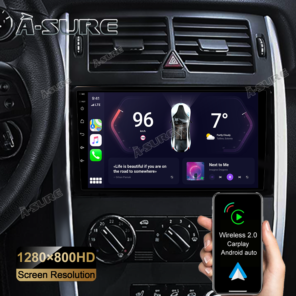 A-Sure GPS Autoradio Mercedes Sprinter 9-Zoll 32GB