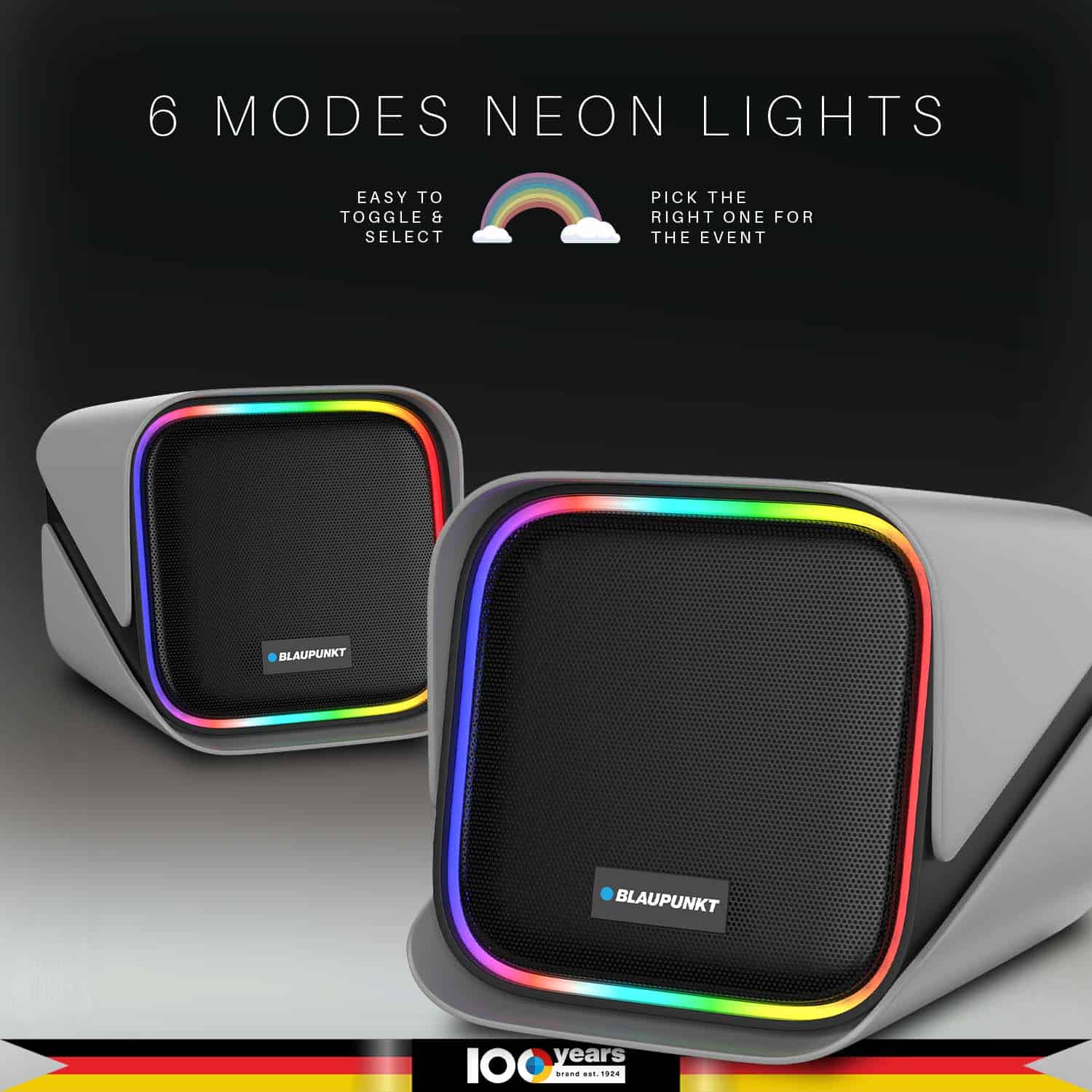 Blaupunkt TWINZ Bookshelf BT Lautsprecher 30W RGB