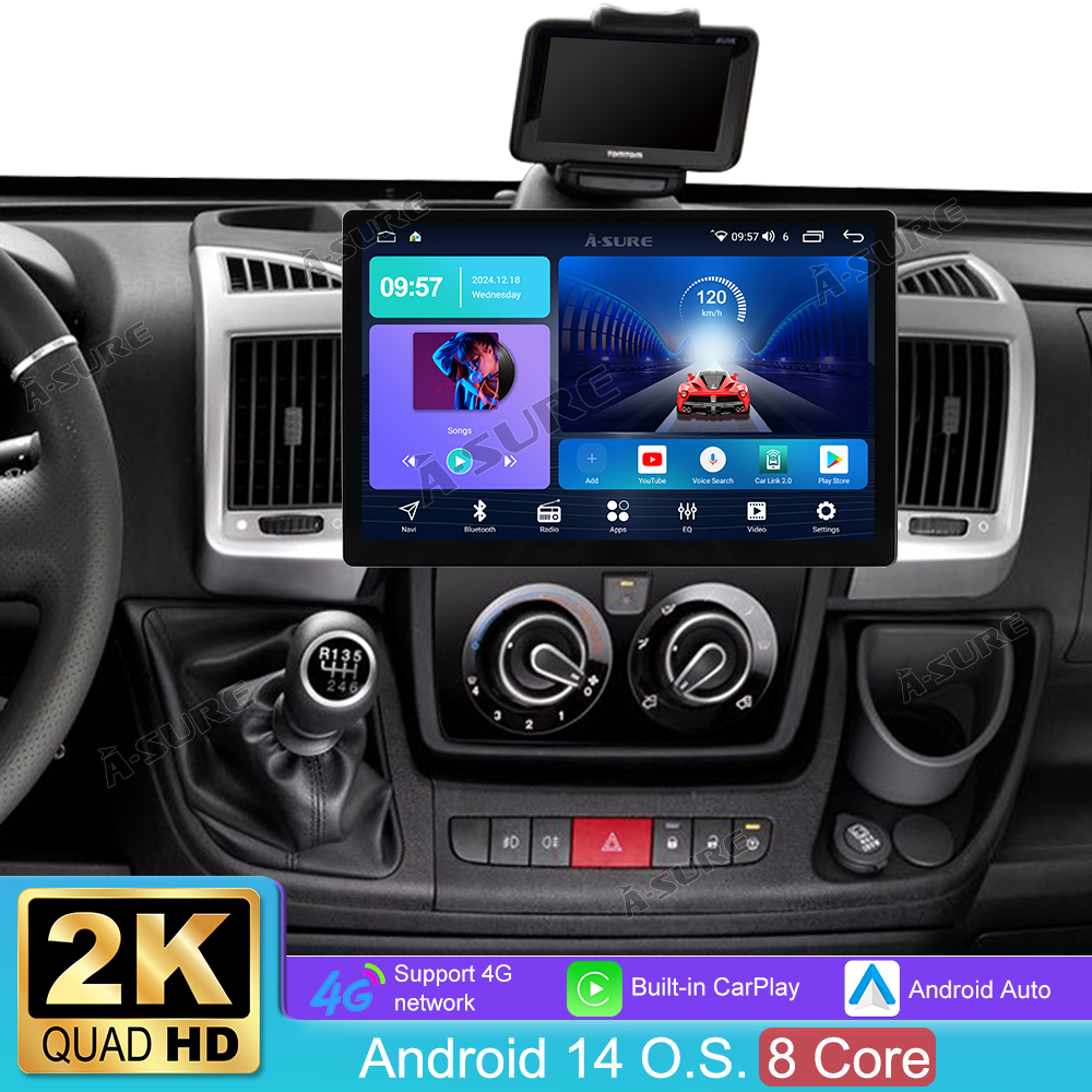 A-Sure GPS car radios 13,1 Zoll 4+64GB Autoradio Ducato Boxer Jumper