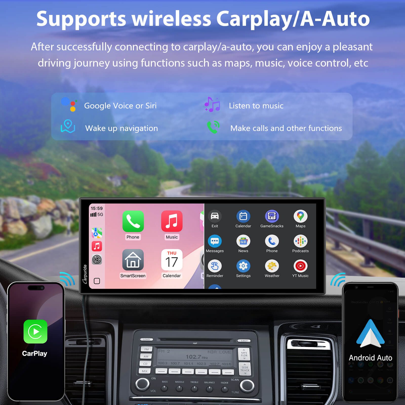 Carpuride Car Smart Stereo W125P Autoradio 11,26 Zoll Android