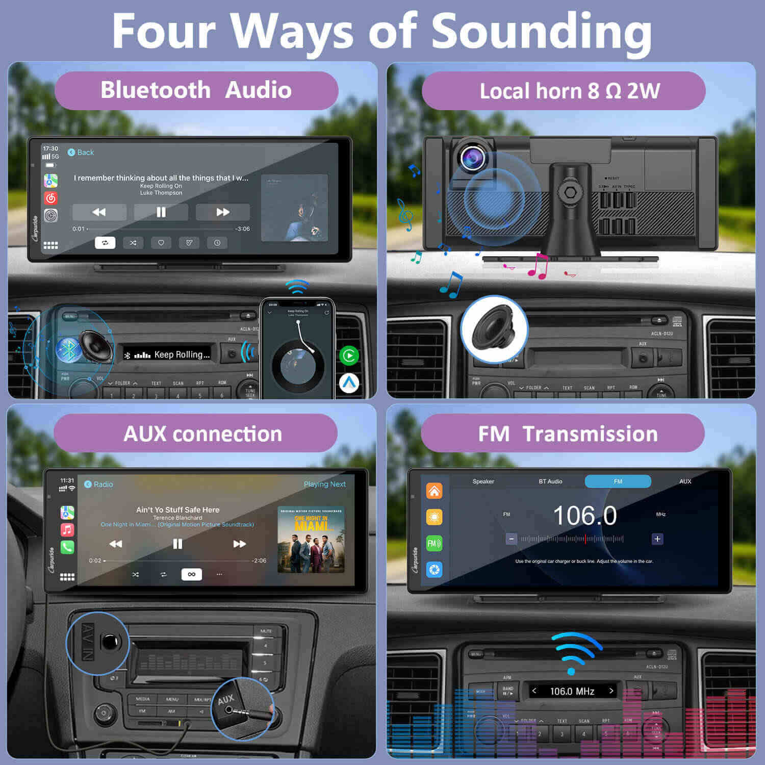 Carpuride W904 CarPlay-Display 9,3 Zoll mit DVR Frontkamera