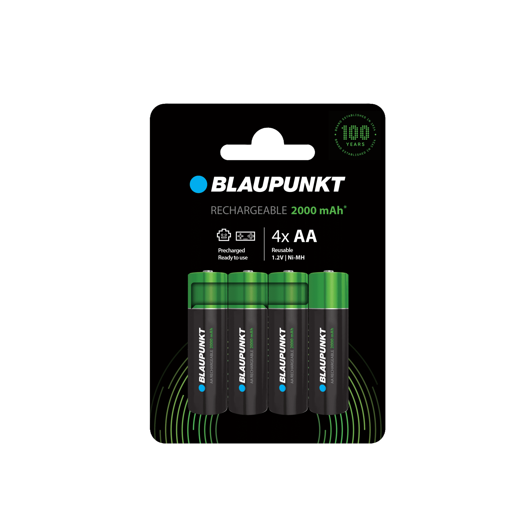 Blaupunkt Batteries AA Akku 2000mAh Mignon vorgeladen