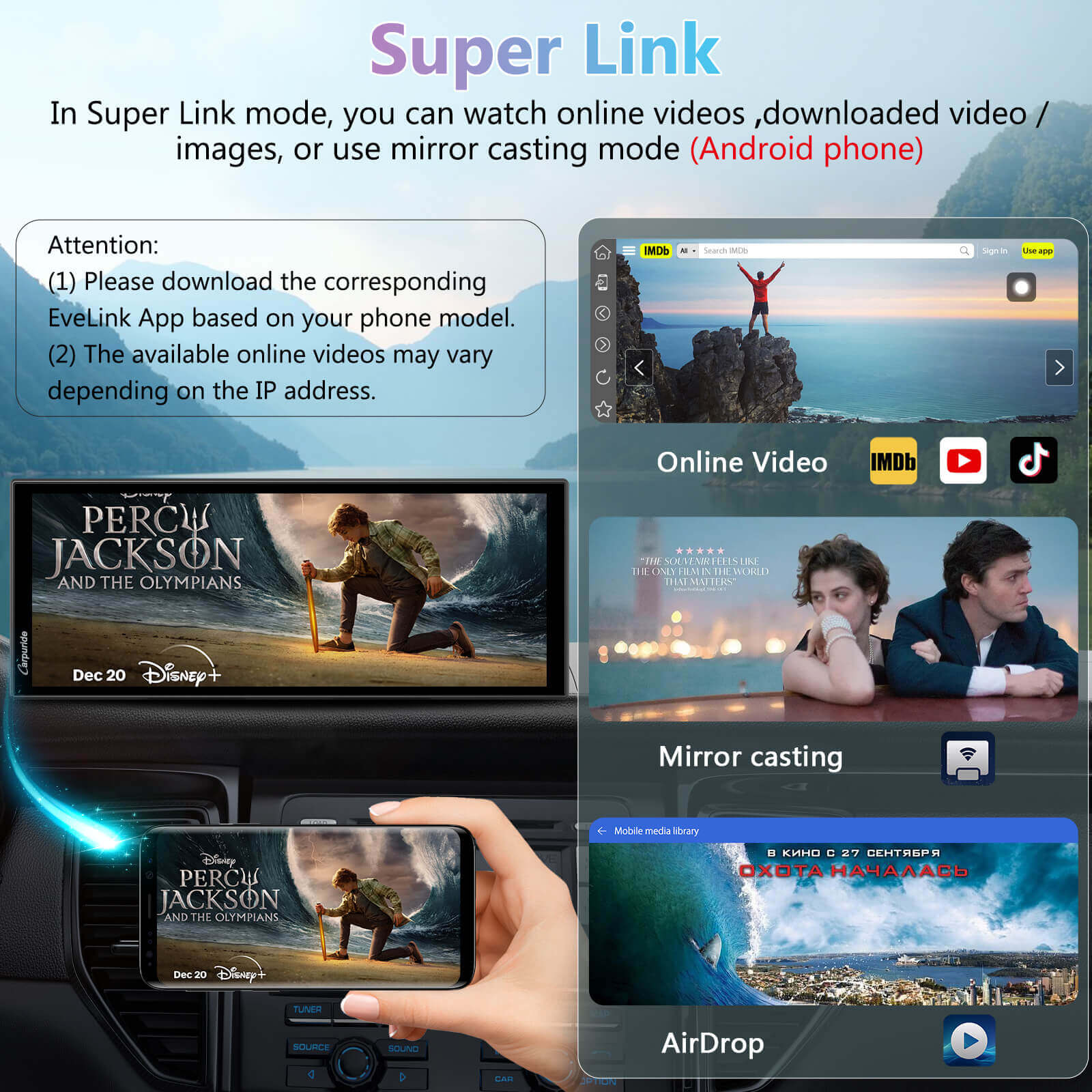 Carpuride W125A 10,25 Zoll CarPlay-Display Dashcam 4K