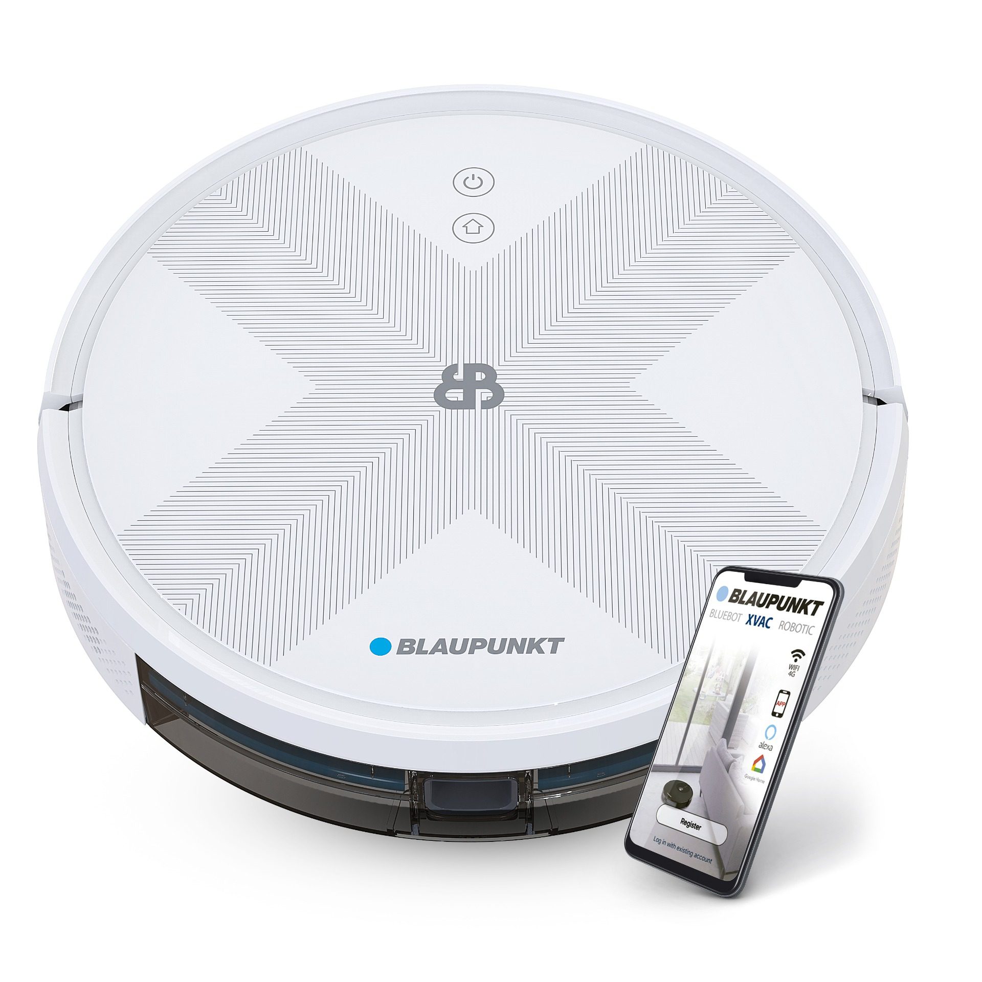Blaupunkt Bluebot XVAC Staubsaugerroboter Weiß HEPA App