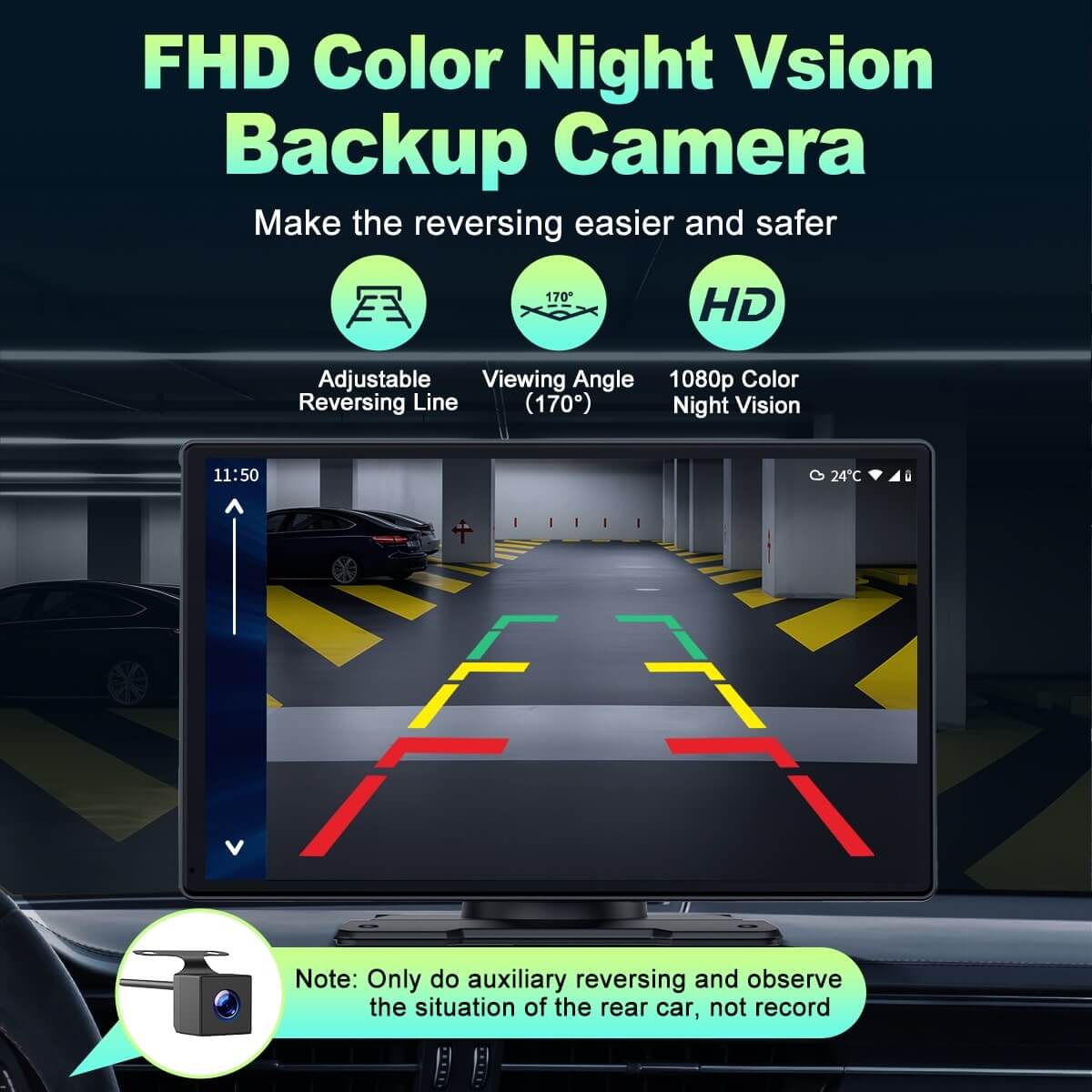 LAMTTO Carplay RC07 9 Zoll Display mit Rückfahrkamera