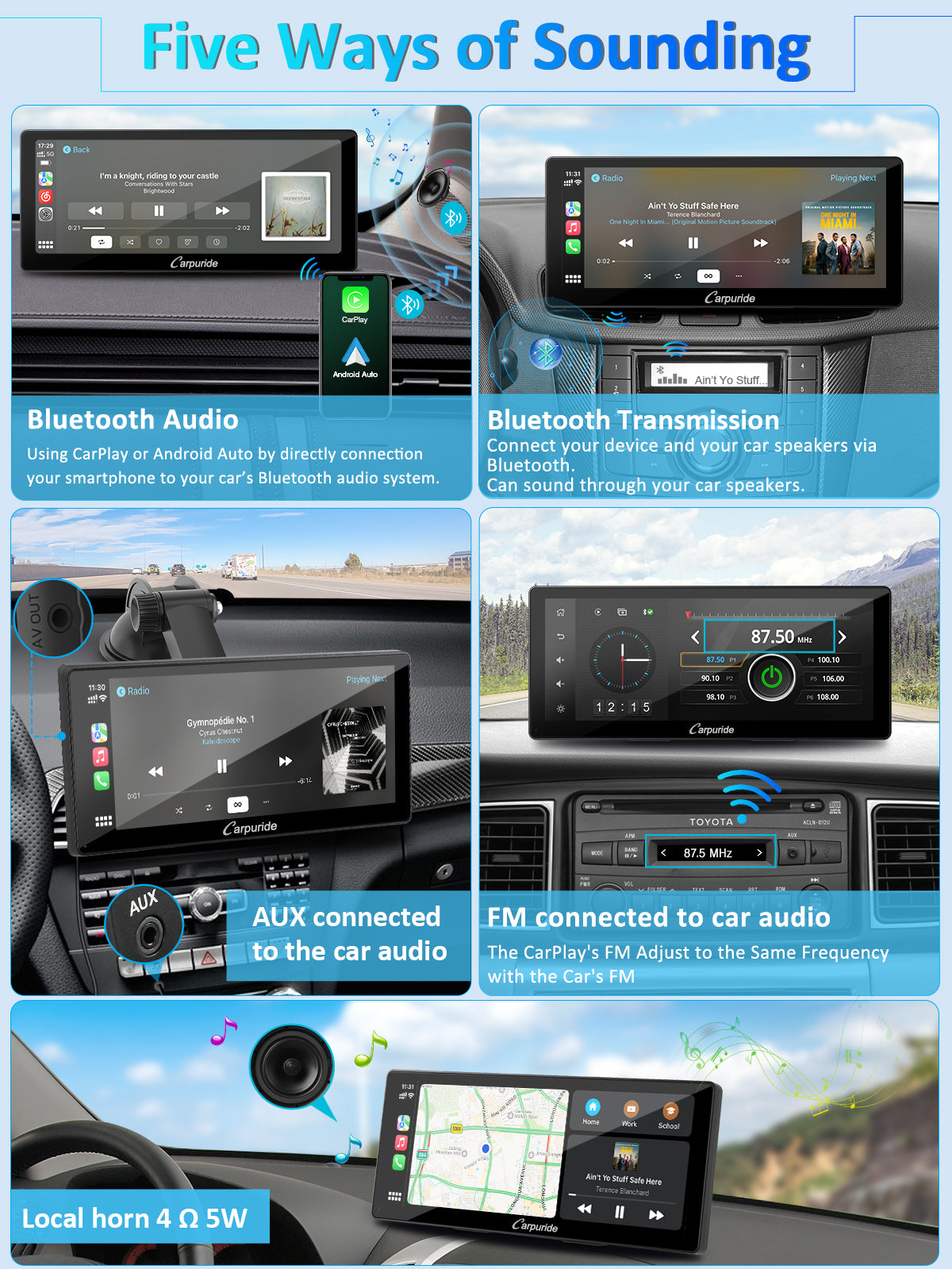 Carpuride W103 Pro CarPlay Display 10,3 Zoll BT