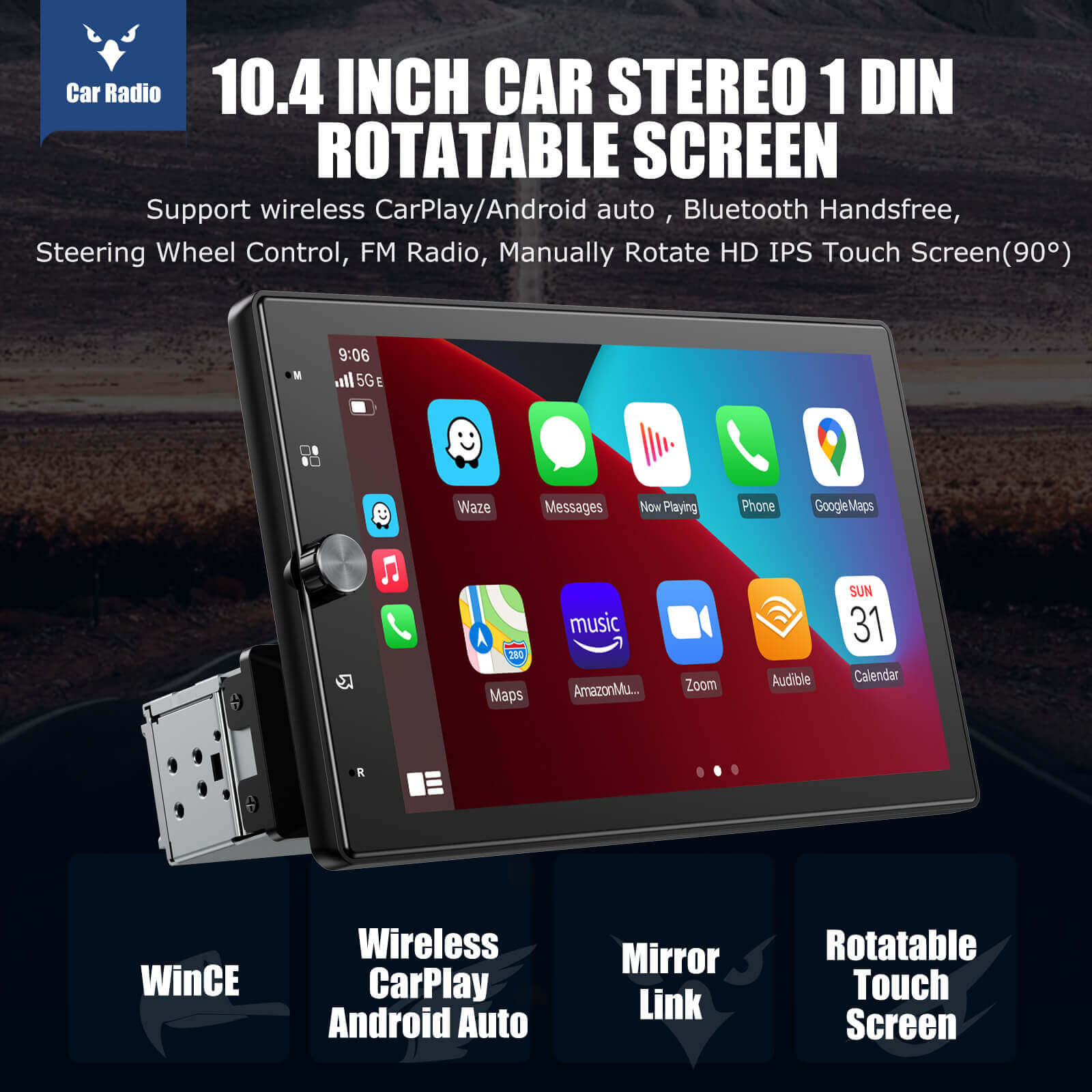 ESSGOO FS0002 CarPlay Display 10,4 Zoll Touchscreen