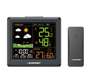 Blaupunkt WS25BK Wetterstation Funk 3 Sensoren