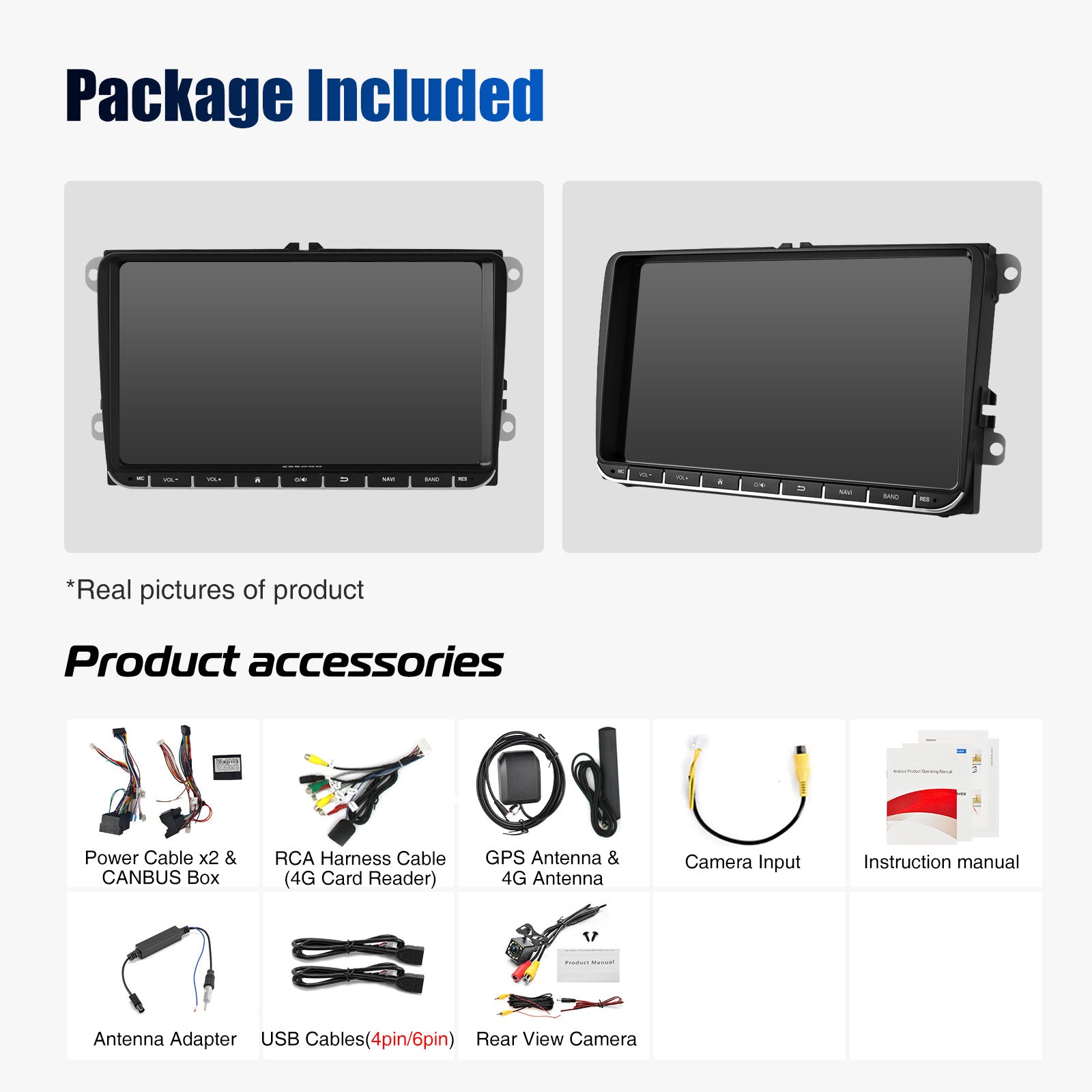ESSGOO Car Stereo AR9002 Autoradio 9 Zoll Android 14 Standard