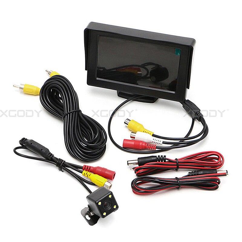 ESSGOO Accessories 4,3 Zoll Monitor Rückfahrmonitor mit Kamera