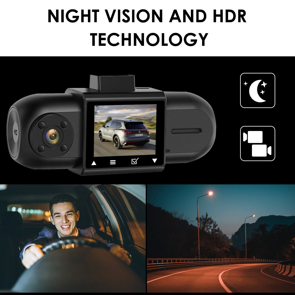 Carpuride M8 Dashcam FHD 1080P Dual Lens 1,5 Zoll