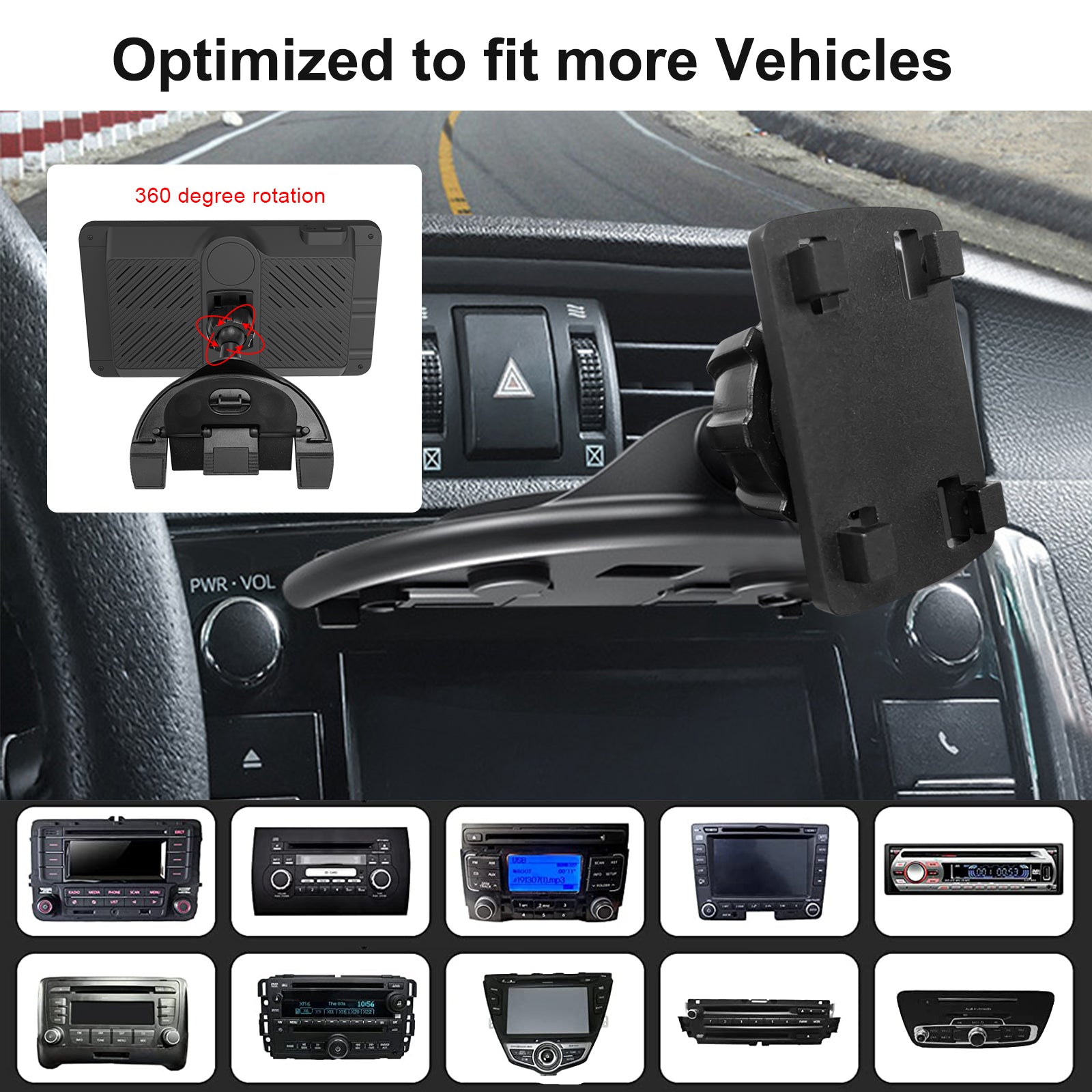 Carpuride Accessories CD Slot Halterung für CarPlay-Display