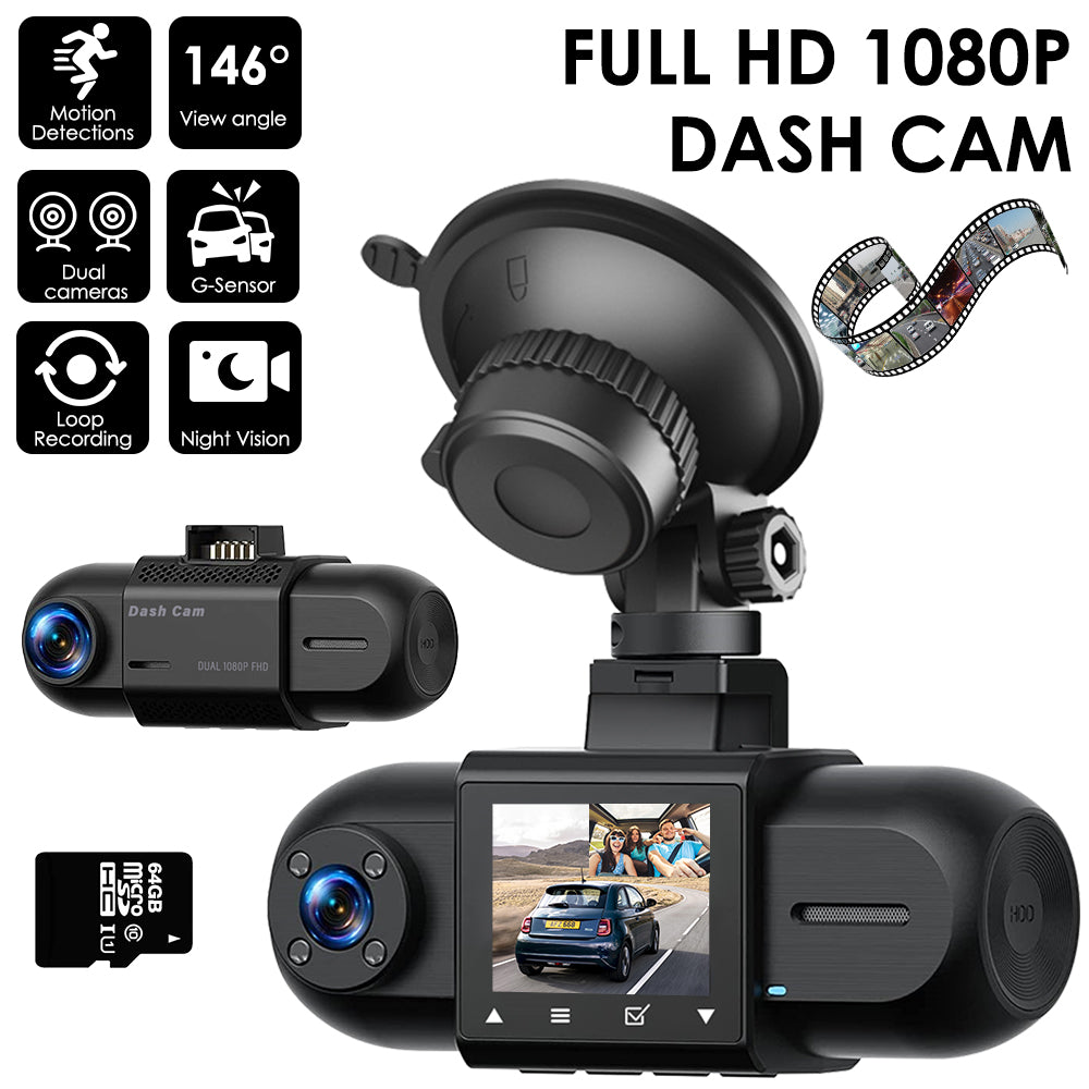 Carpuride M8 Dashcam FHD 1080P Dual Lens 1,5 Zoll