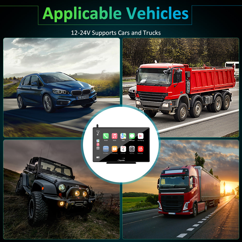Carpuride W901 Car Smart Stereo CarPlay-Display 9 Zoll mit Rückfahrkam