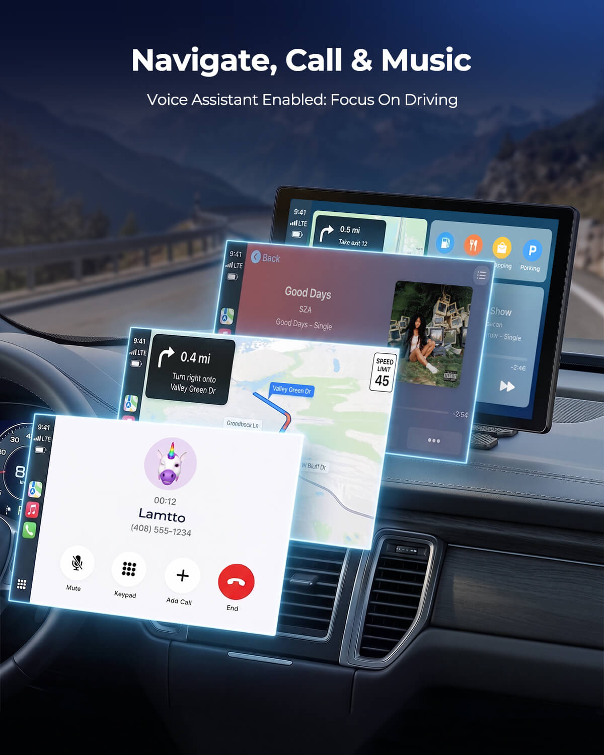 LAMTTO Carplay RC35 11 Zoll CarPlay-Display Entertainment