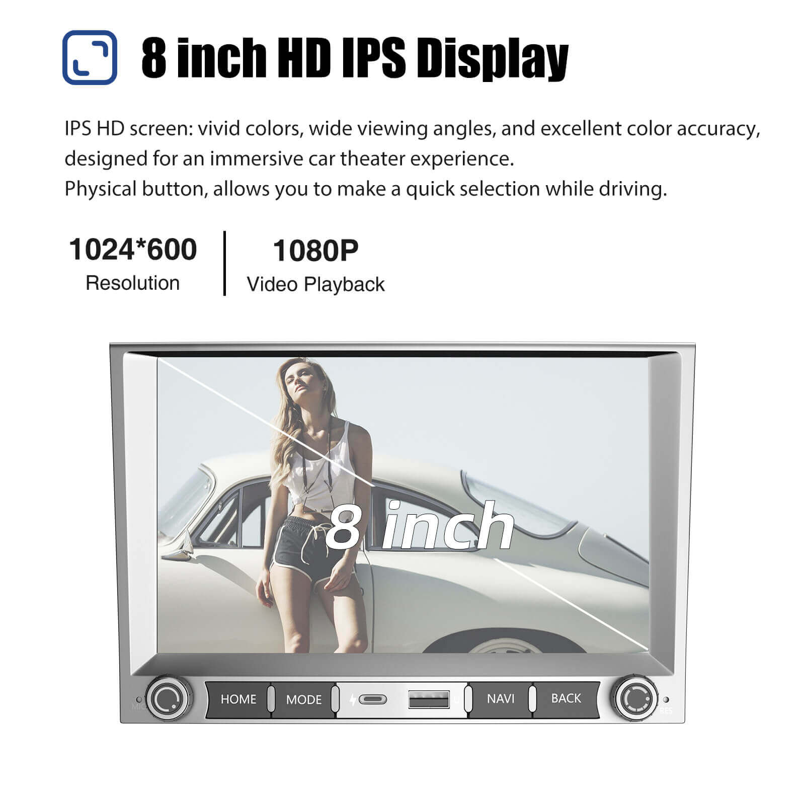 ESSGOO Car Stereo AR8001 8-Zoll Autoradio Porsche Cayman