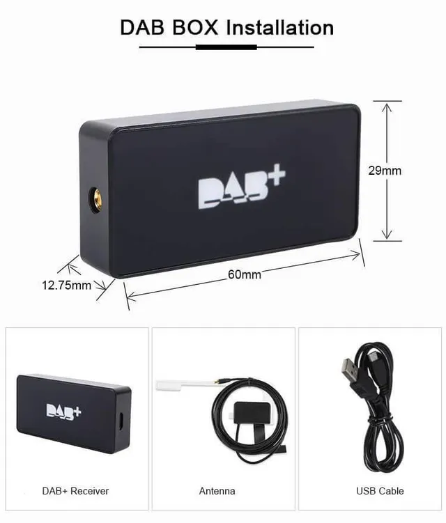 ESSGOO Accessories DAB Box Autoradio Adapter mit Antenne