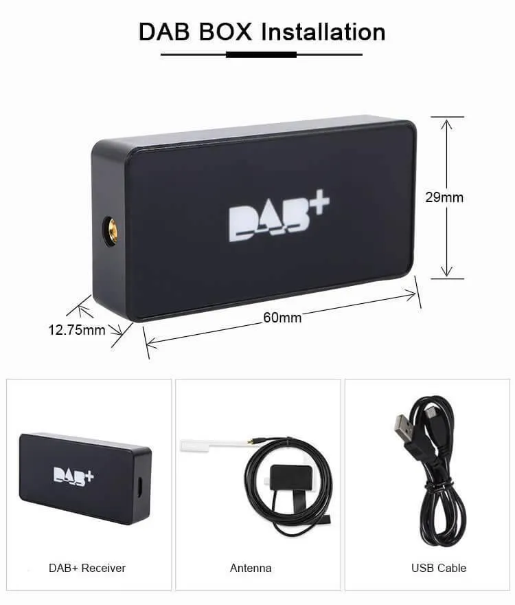 ESSGOO Accessories DAB Box Autoradio Adapter mit Antenne