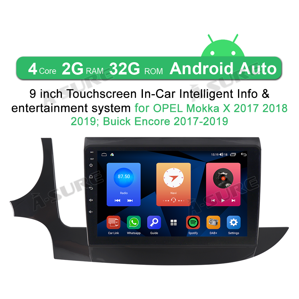 A-Sure GPS Autoradio 9 Zoll Mokka X 2017-2019 CarPlay