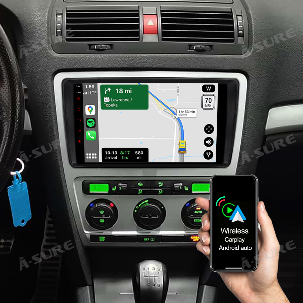 A-Sure GPS 9 Zoll Android 11 Autoradio Octavia Yeti 2+32GB