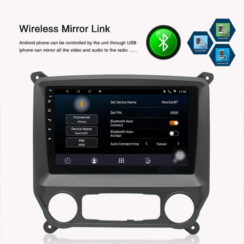 ESSGOO Car Stereo Silverado Autoradio 10 Zoll Standard