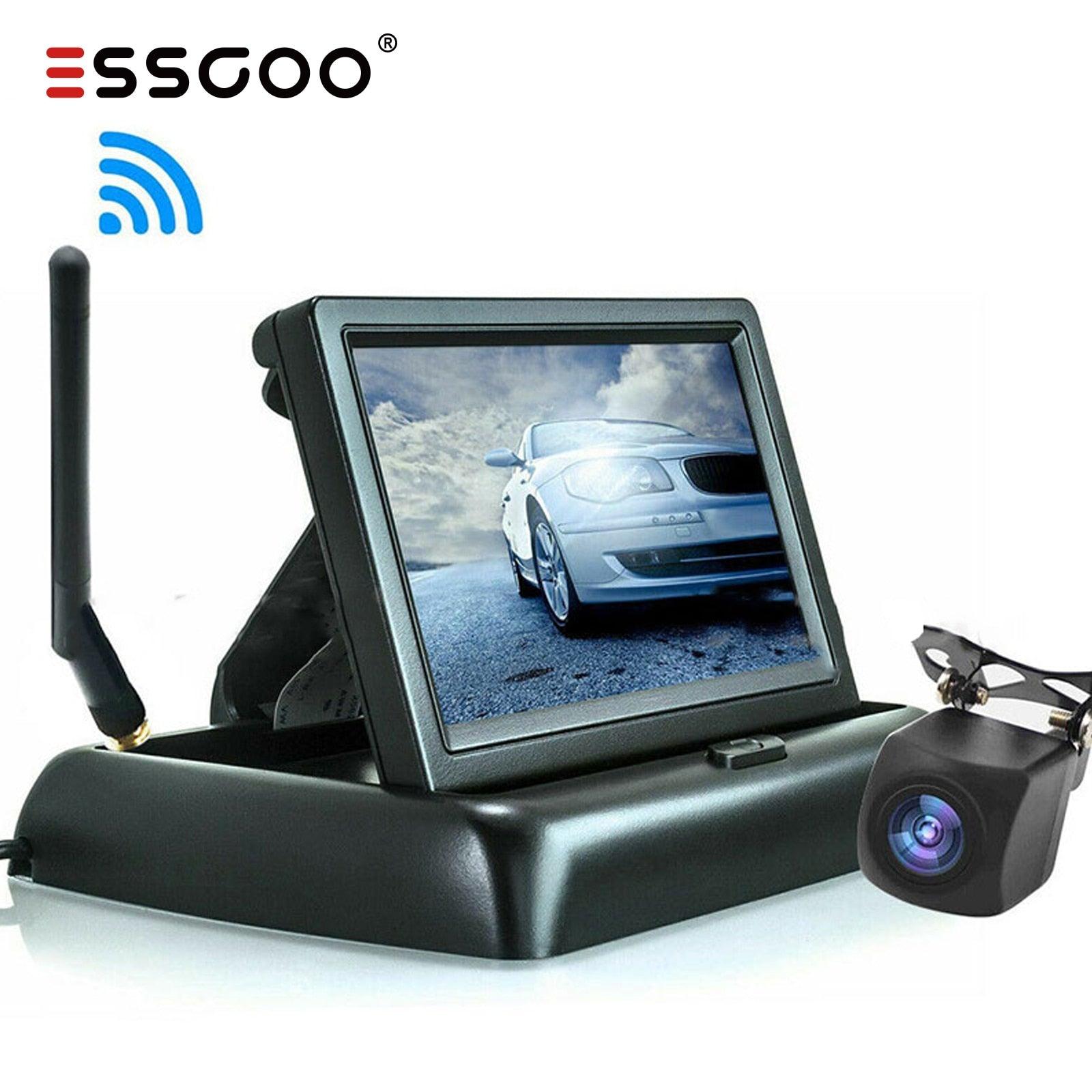 ESSGOO Accessories 4,3 Zoll Monitor Rückfahrmonitor mit Kamera