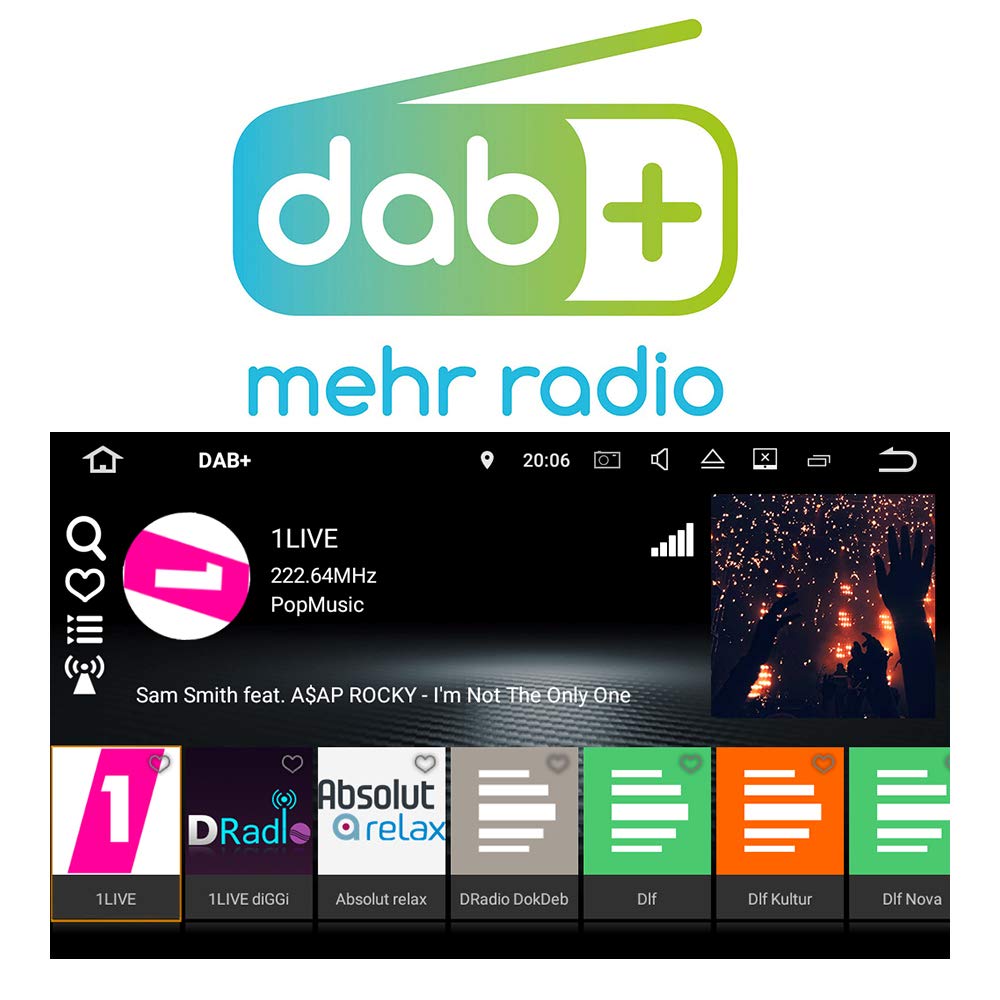 Taffio DAB USB DAB+ Tuner mit Antenne für Android Autoradio