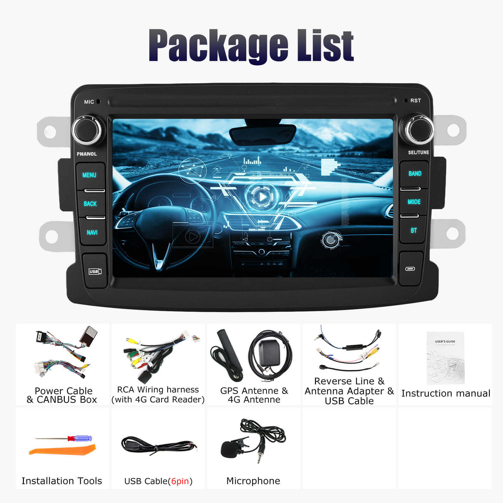 ESSGOO Car Stereo AR7001 7 Zoll Android Autoradio Renault Dacia