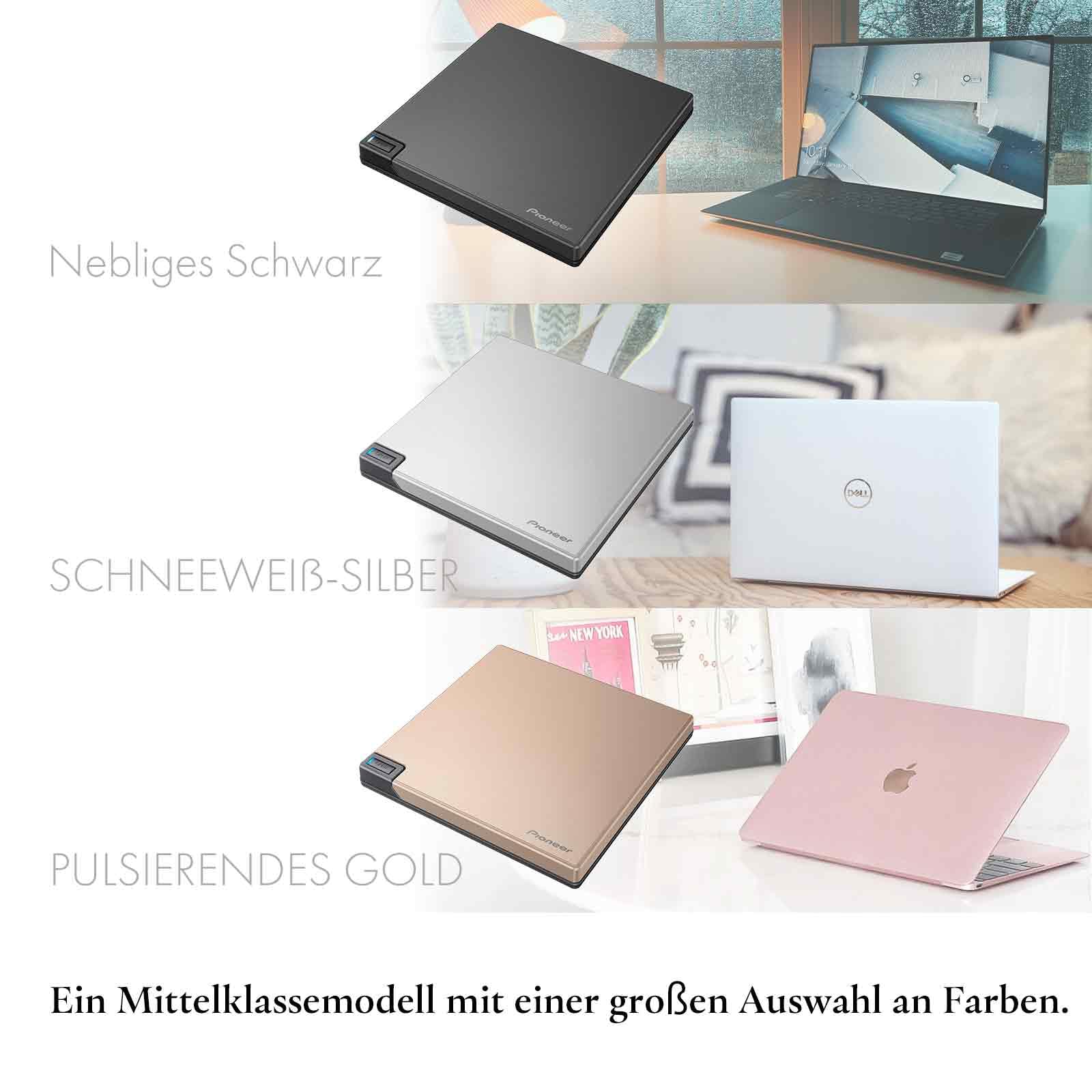 Pioneer BDR-XD08TS Blu-ray Brenner extern USB-C Slim 230g