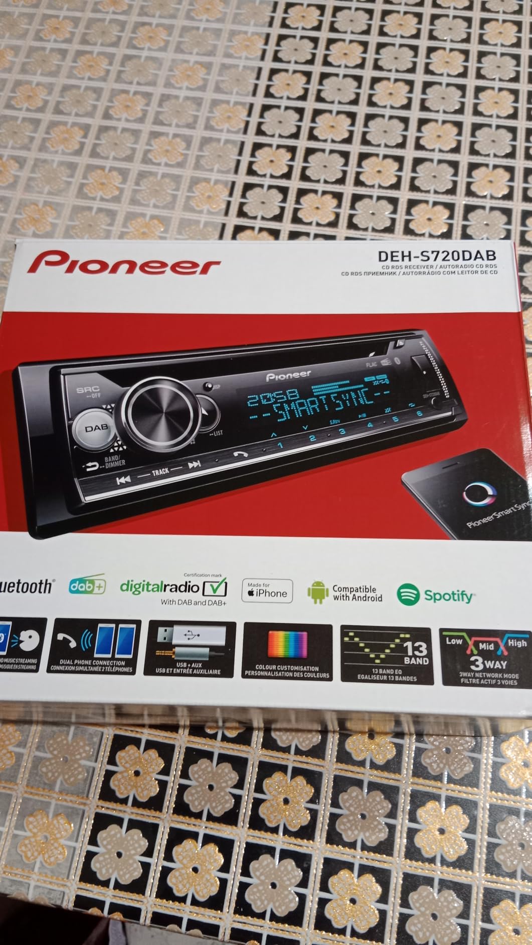 Pioneer DEH-S720DAB Autoradio 1-DIN CD DAB+ Bluetooth Antenne