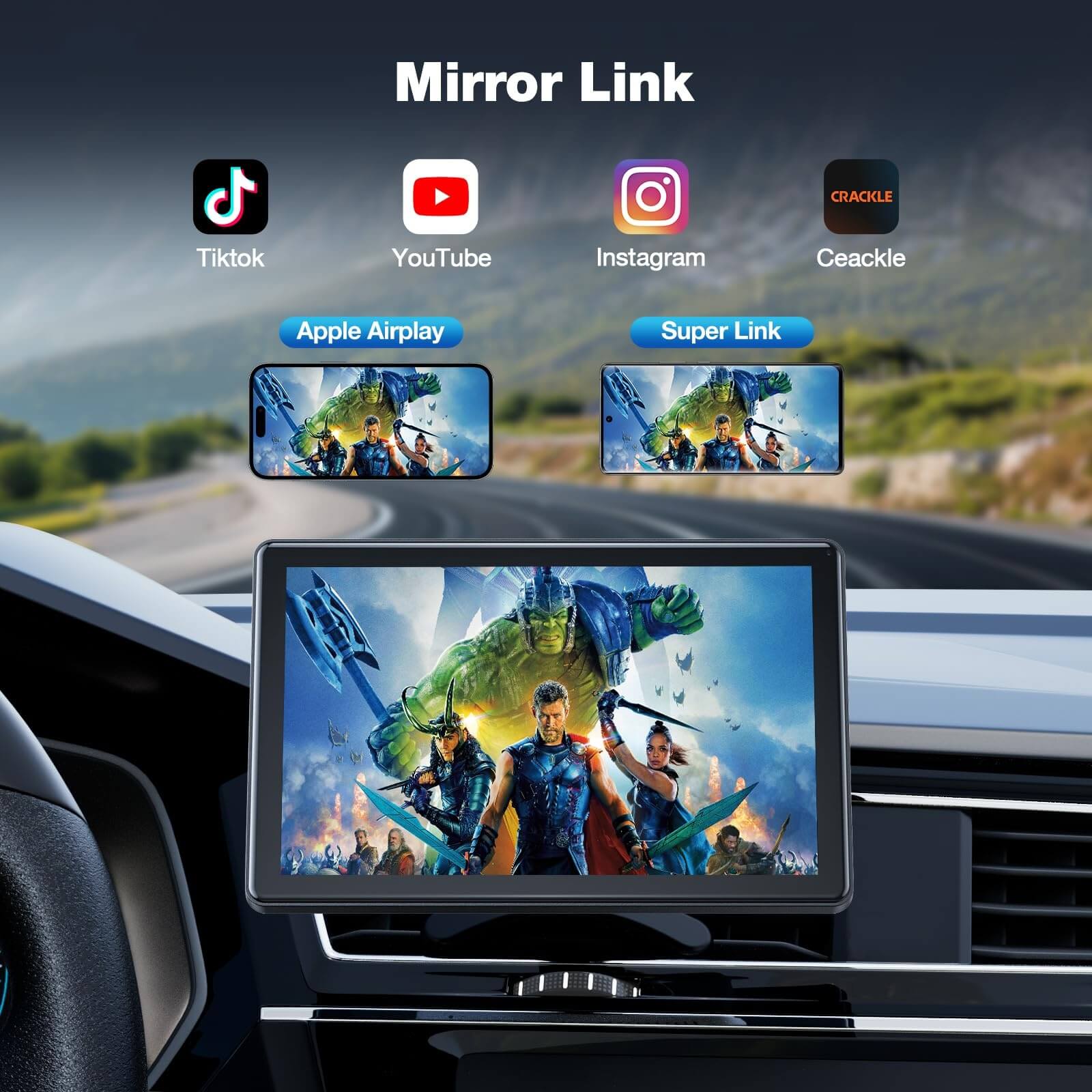 LAMTTO Carplay RC18 7 Zoll CarPlay-Display 1PACK Hochkant