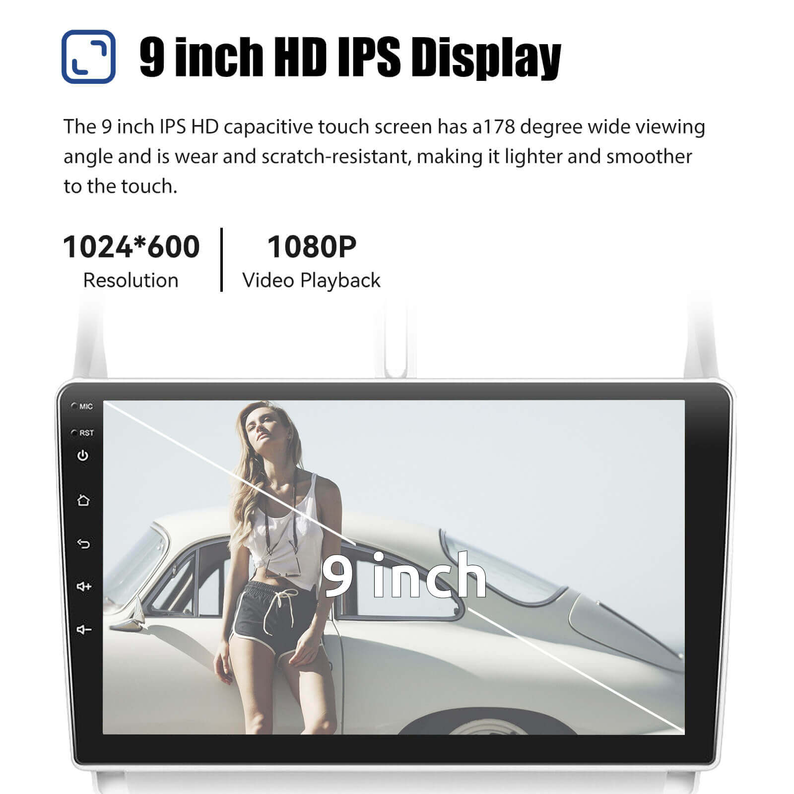 ESSGOO Peugeot 307 Autoradio 2007-2013 CarPlay Lenkrad