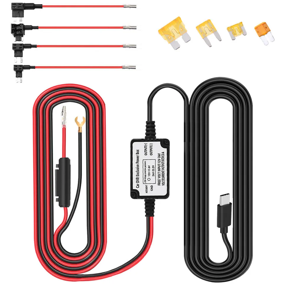 Carpuride Type-C 12V-24V Ladekabel Kfz-Ladekabel 5V/2A